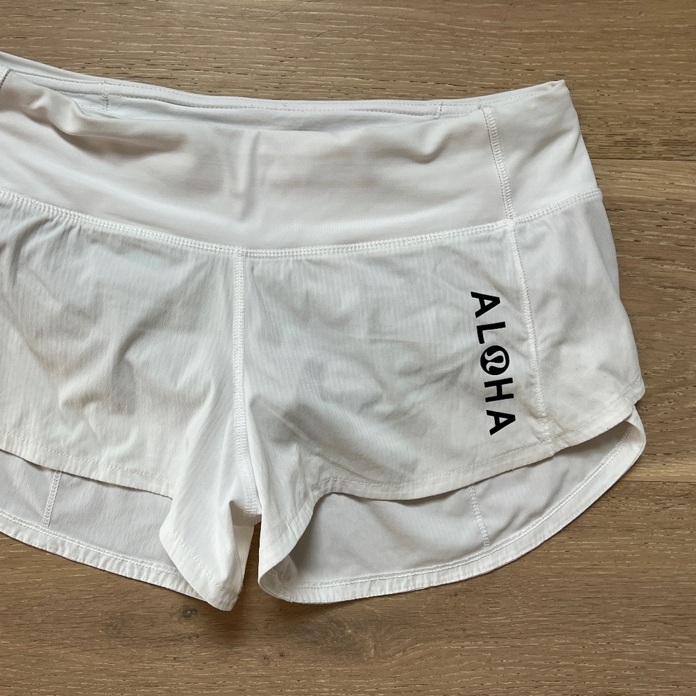 Lululemon Womens speed up shorts size 4 Aloha Special Edition